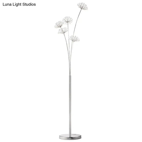 Dandelion Floor Lamp Ins Wind Minimalist Vertical Personality Living Room Bedroom Crystal