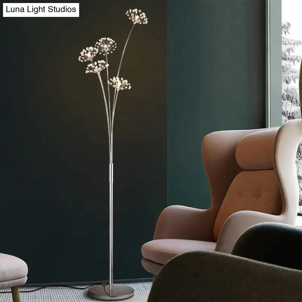 Dandelion Floor Lamp Ins Wind Minimalist Vertical Personality Living Room Bedroom Crystal Decorative