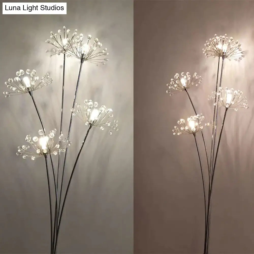 Dandelion Floor Lamp Ins Wind Minimalist Vertical Personality Living Room Bedroom Crystal