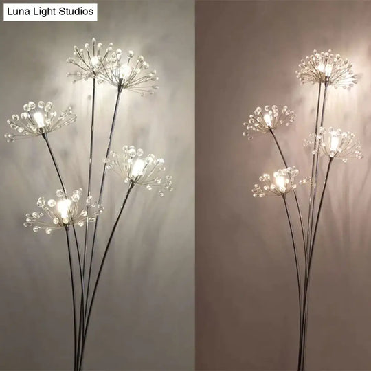 Dandelion Floor Lamp Ins Wind Minimalist Vertical Personality Living Room Bedroom Crystal