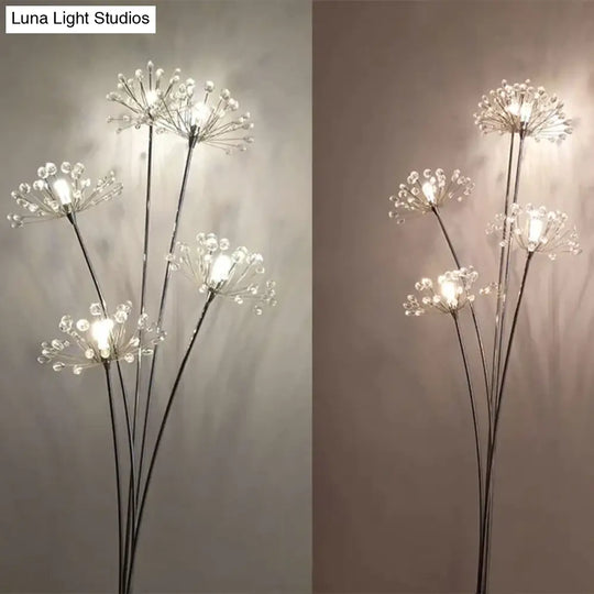 Dandelion Floor Lamp Ins Wind Minimalist Vertical Personality Living Room Bedroom Crystal Decorative