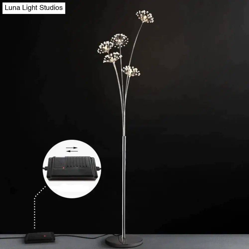 Dandelion Floor Lamp Ins Wind Minimalist Vertical Personality Living Room Bedroom Crystal Decorative