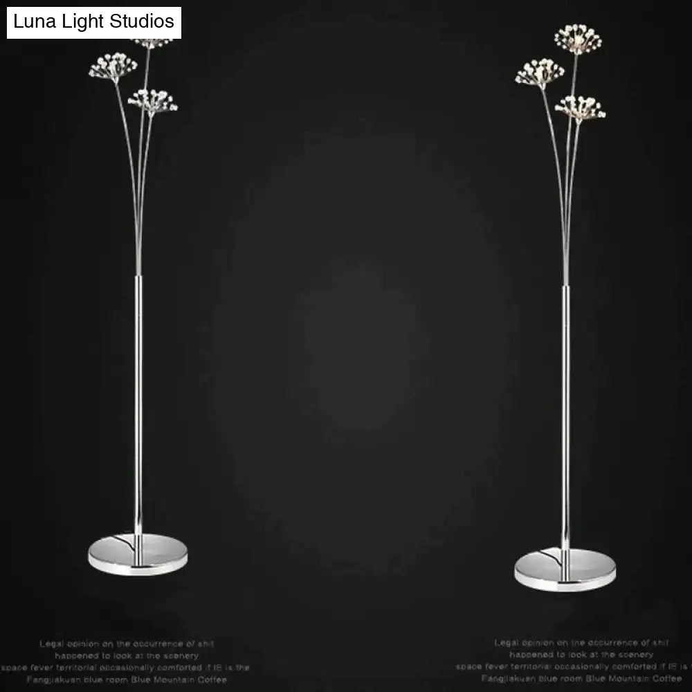 Dandelion Floor Lamp Ins Wind Minimalist Vertical Personality Living Room Bedroom Crystal Decorative