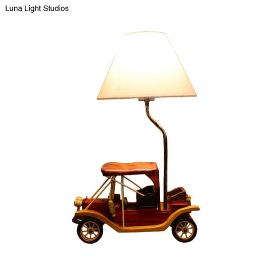 Dark Cartoon Car Desk Lamp - Resin 1-Light Light For Boys Bedroom