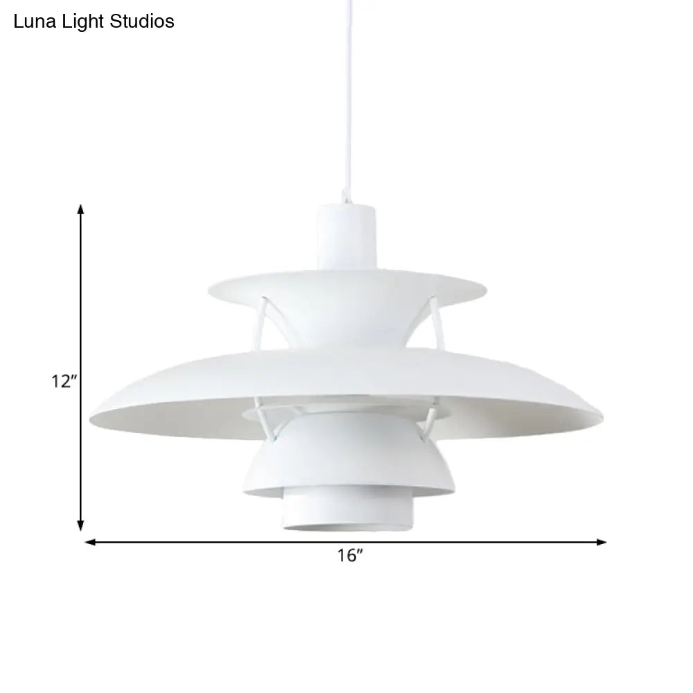 Designer Tiered Pendant Light With Metal Shade - Stylish Ceiling Hanging