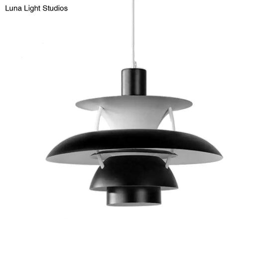 Designer Tiered Pendant Light With Metal Shade - Stylish Ceiling Hanging