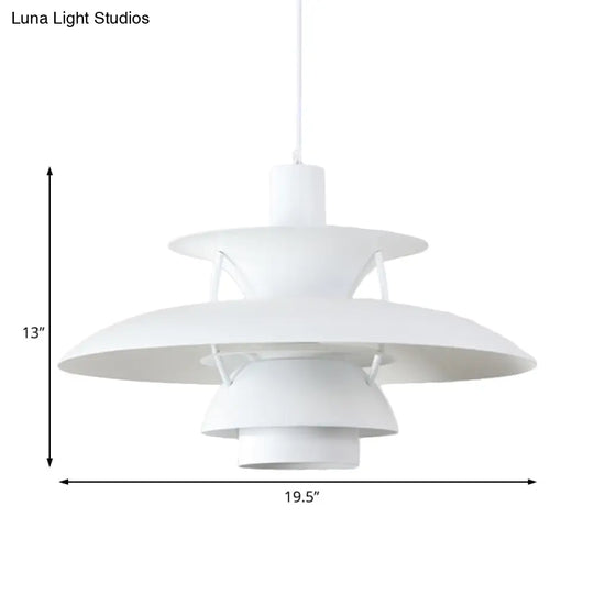 Designer Tiered Pendant Light With Metal Shade - Stylish Ceiling Hanging