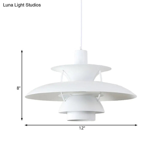 Designer Tiered Pendant Light With Metal Shade - Stylish Ceiling Hanging