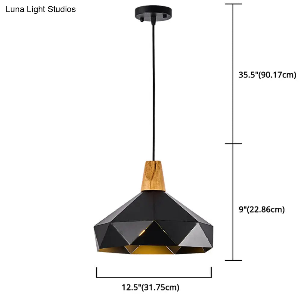 Diamond Drop Pendant Light For Modern Dining Rooms - Elegant 1-Light Ceiling Fixture