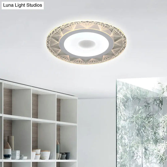 Diamond - Shaped Led Flush Mount Ceiling Light - Modern Acrylic Sizes: 8’/16.5’/20.5’