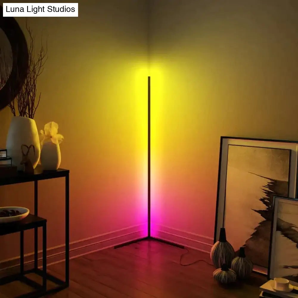 Dimming Black White Floor Lamp Modern Rgb Remote Led Lamps Standing Simple Corner Standing Light