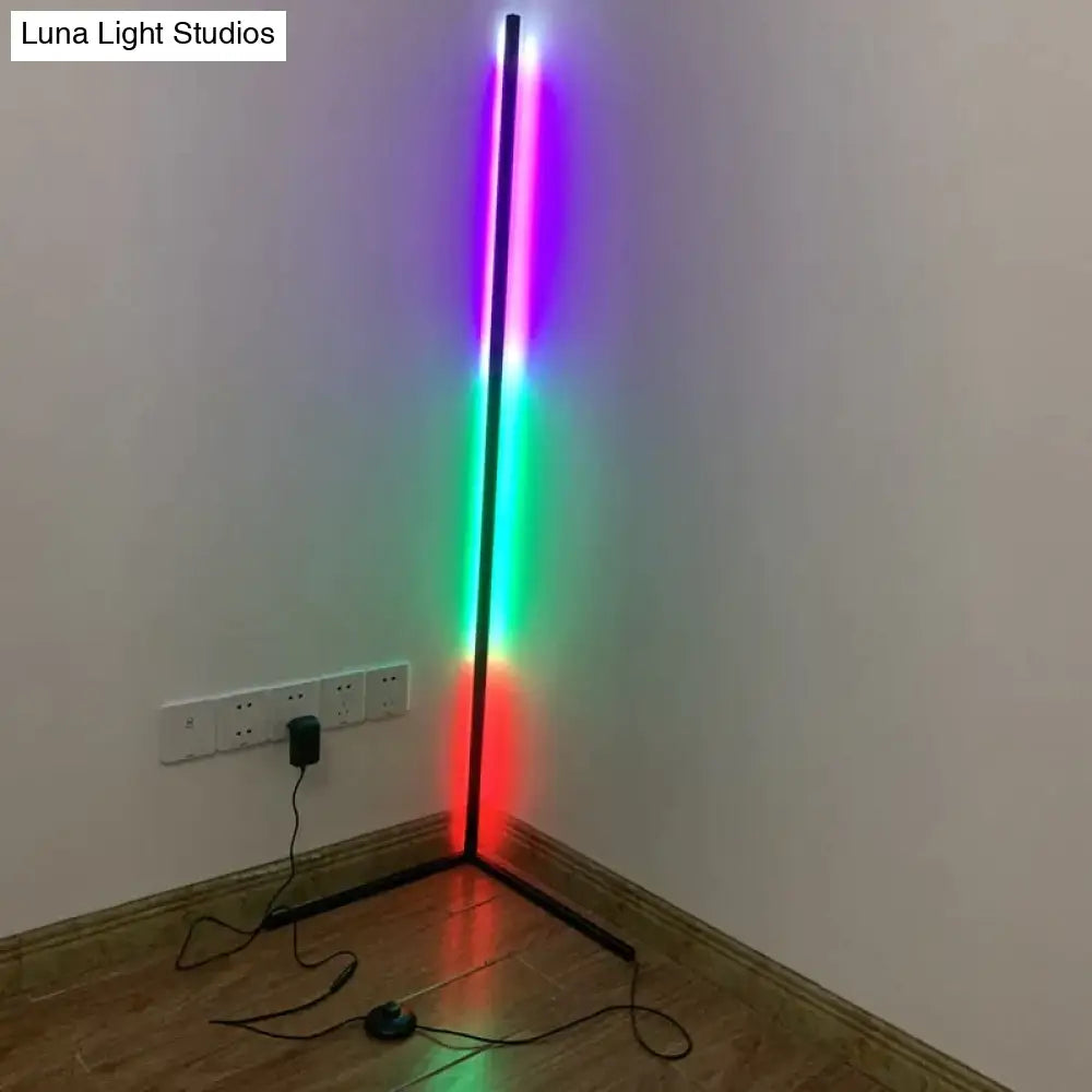 Dimming Black White Floor Lamp Modern Rgb Remote Led Lamps Standing Simple Corner Standing Light