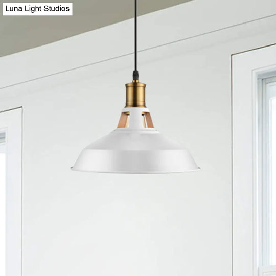 Dining Room Ceiling Light Fixture: 10.5/12/15 W 1-Light Hanging With Barn Shade - Farmhouse Style In