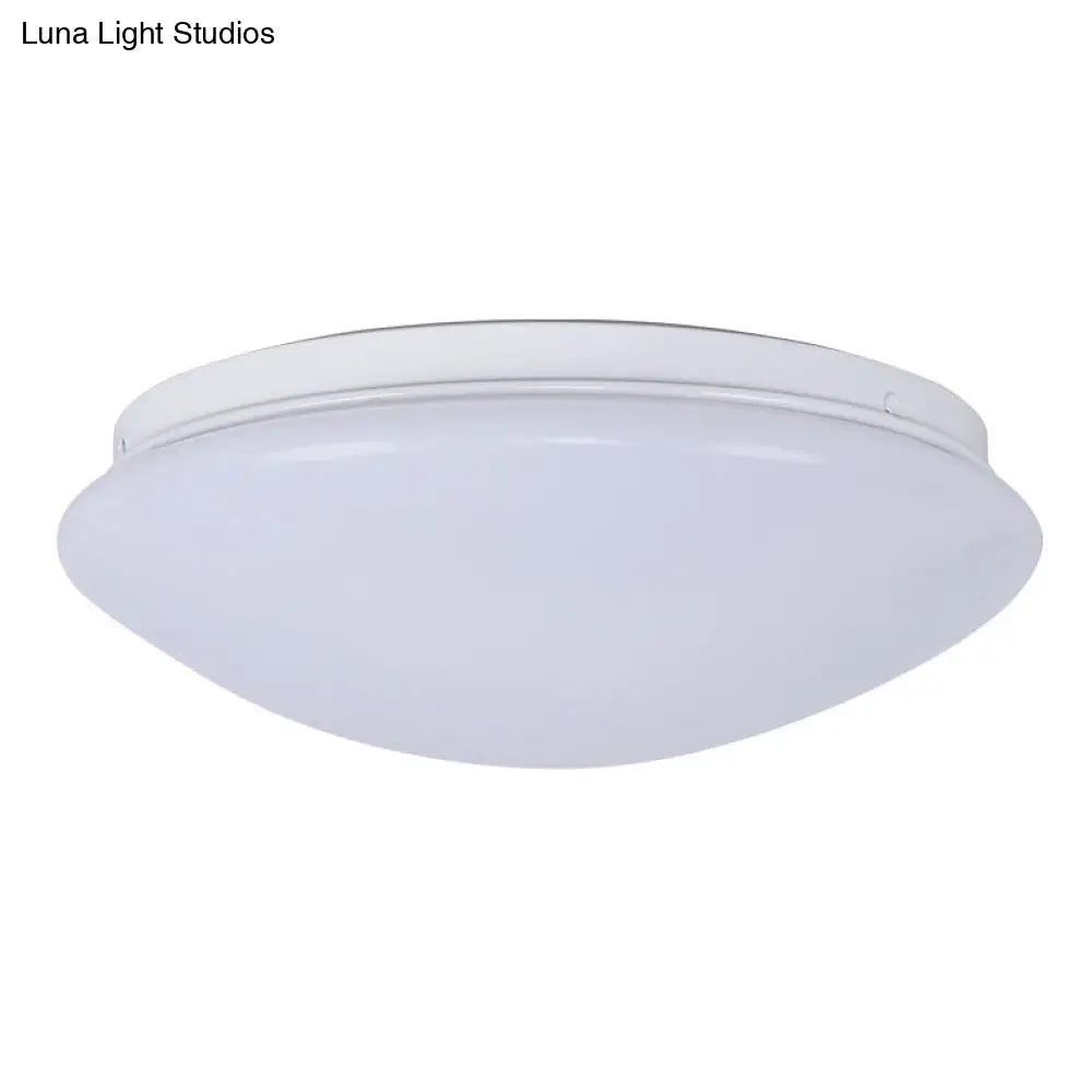 Dome Flush Mount Ceiling Light - Simplicity Acrylic Led Lighting White