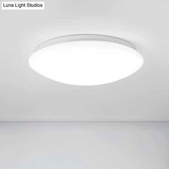 Dome Flush Mount Ceiling Light - Simplicity Acrylic Led Lighting White