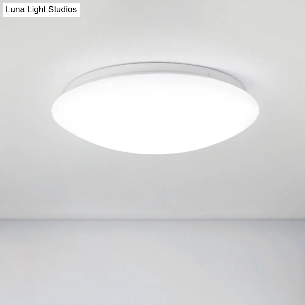 Dome Flush Mount Ceiling Light - Simplicity Acrylic Led Lighting White