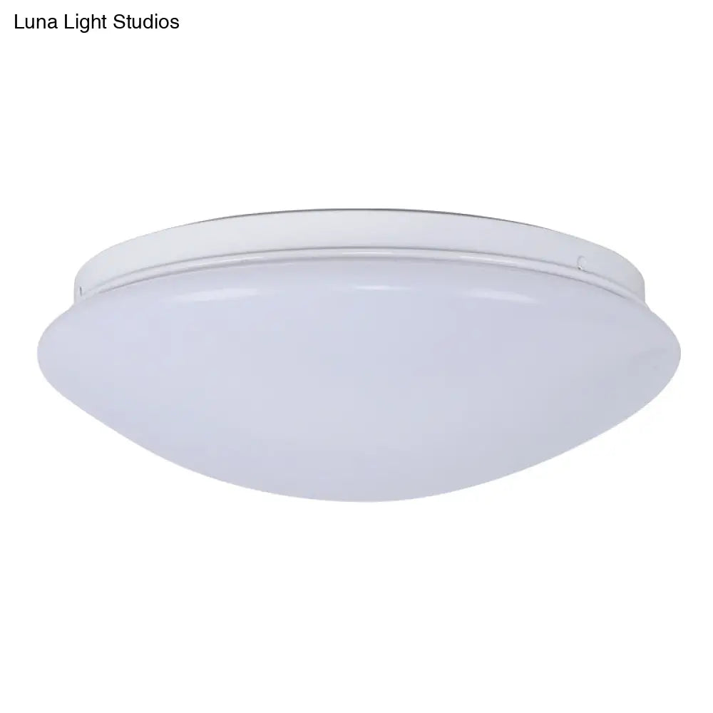 Dome Flush Mount Ceiling Light - Simplicity Acrylic Led Lighting White