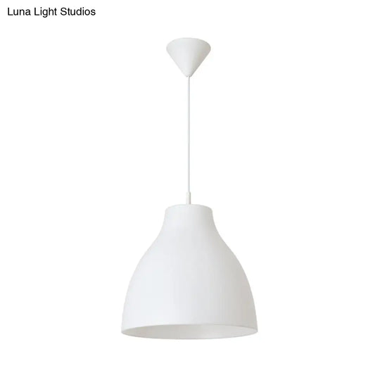 Dome Hanging Lamp - Modernist Acrylic 9’/10’/13’ Wide White 1 Bulb Suspended Lighting Fixture