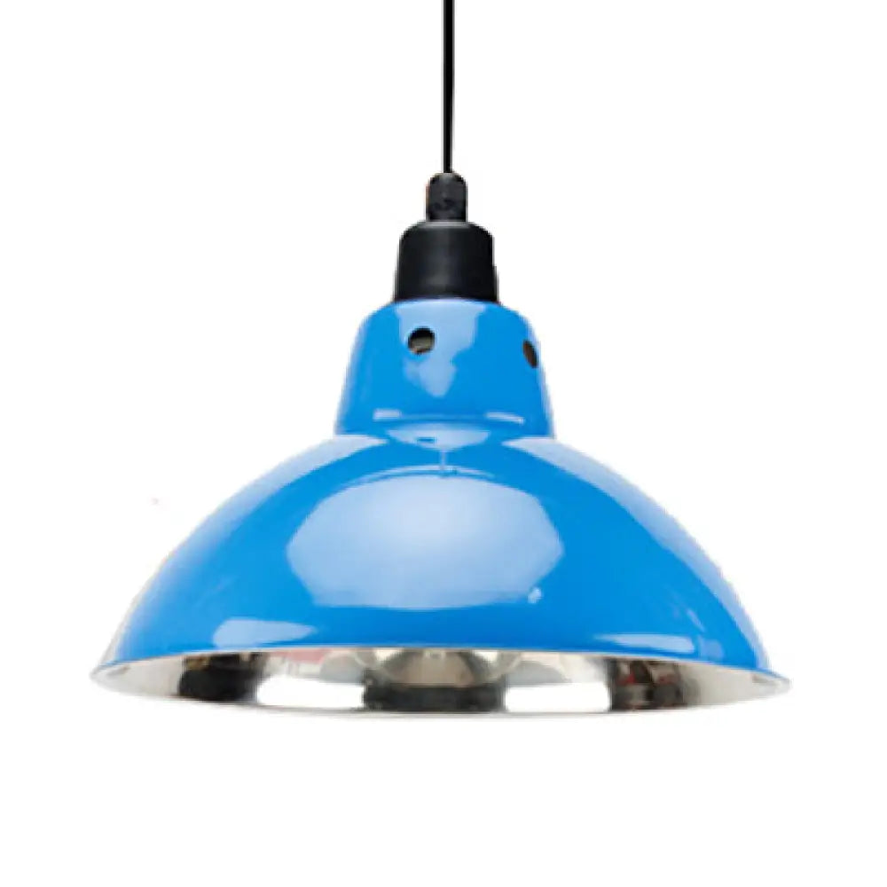 Dome Industrial Stainless Steel Ceiling Pendant Lighting - 13’/16.5’ Width 1 Head Black/Gray