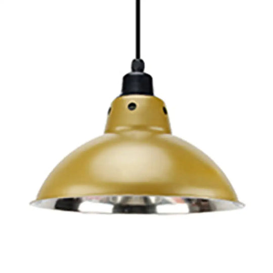 Dome Industrial Stainless Steel Ceiling Pendant Lighting - 13’/16.5’ Width 1 Head Black/Gray