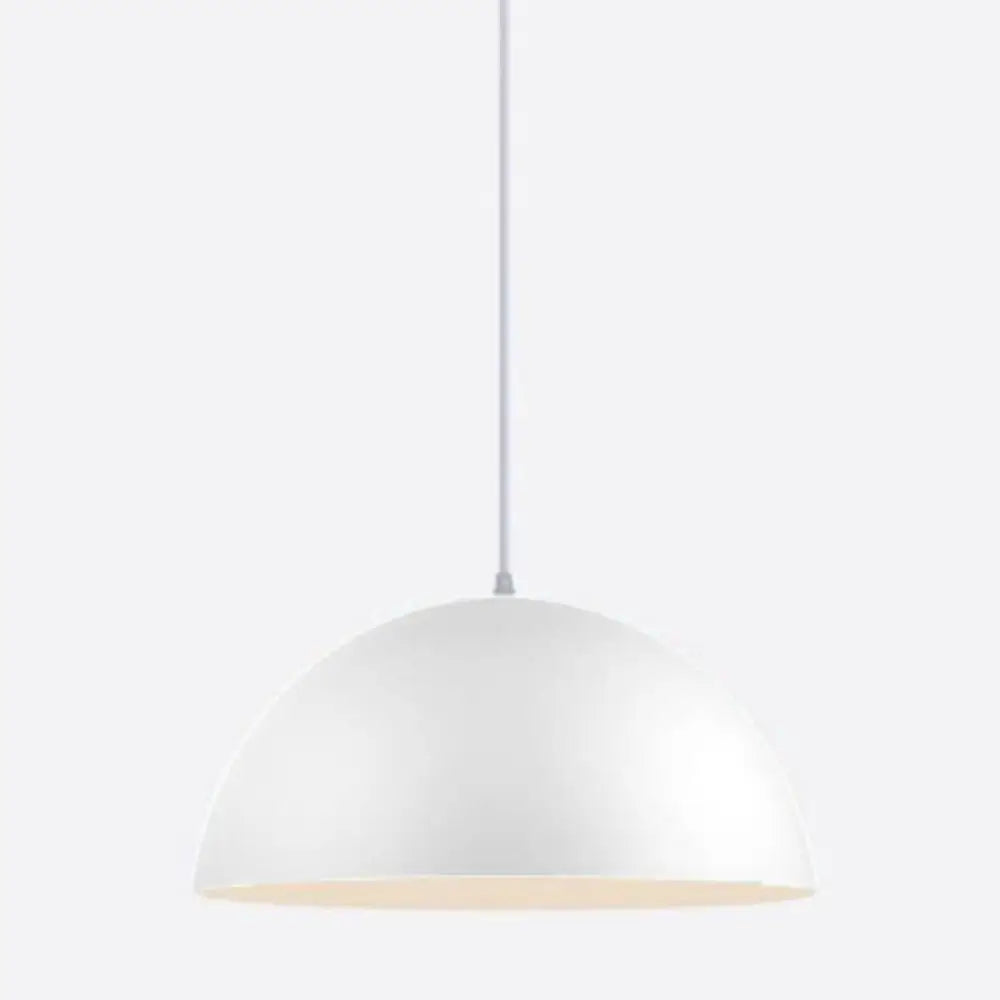 Dome Pendant Ceiling Light – Modern Metal Design With 1 Ideal For Restaurant White / 12’