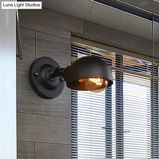 Dome Shade Metal Wall Sconce - Adjustable And Stylish Mountable Light For Bedroom