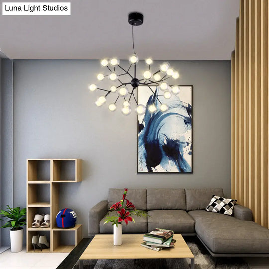 Double Glass Minimalist Molecule Chandelier - Stylish Living Room Lighting Fixture