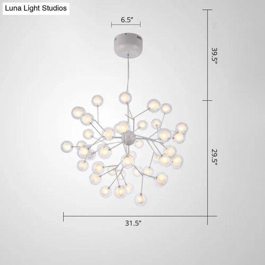 Double Glass Minimalist Molecule Chandelier - Stylish Living Room Lighting Fixture