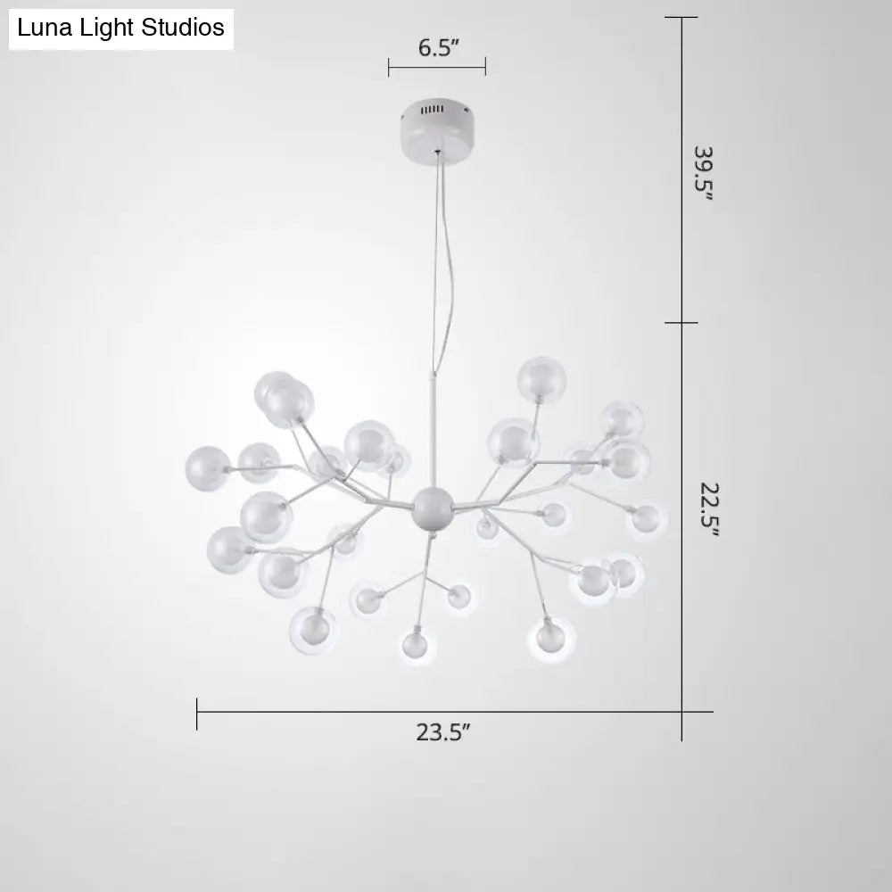 Double Glass Minimalist Molecule Chandelier - Stylish Living Room Lighting Fixture