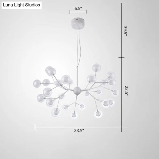 Double Glass Minimalist Molecule Chandelier - Stylish Living Room Lighting Fixture