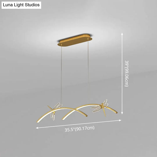 Dragonfly Minimalist Led Pendant Light For Restaurant Ceilings