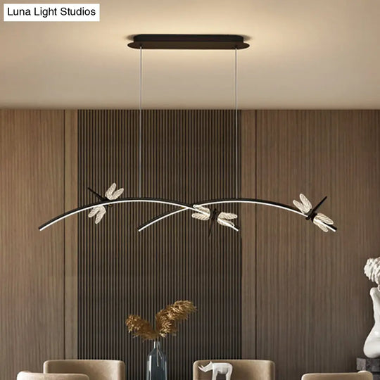 Dragonfly Minimalist Led Pendant Light For Restaurant Ceilings