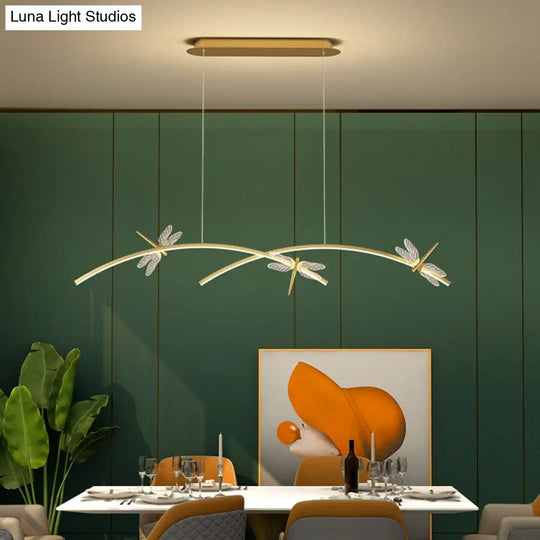 Dragonfly Minimalist Led Pendant Light For Restaurant Ceilings