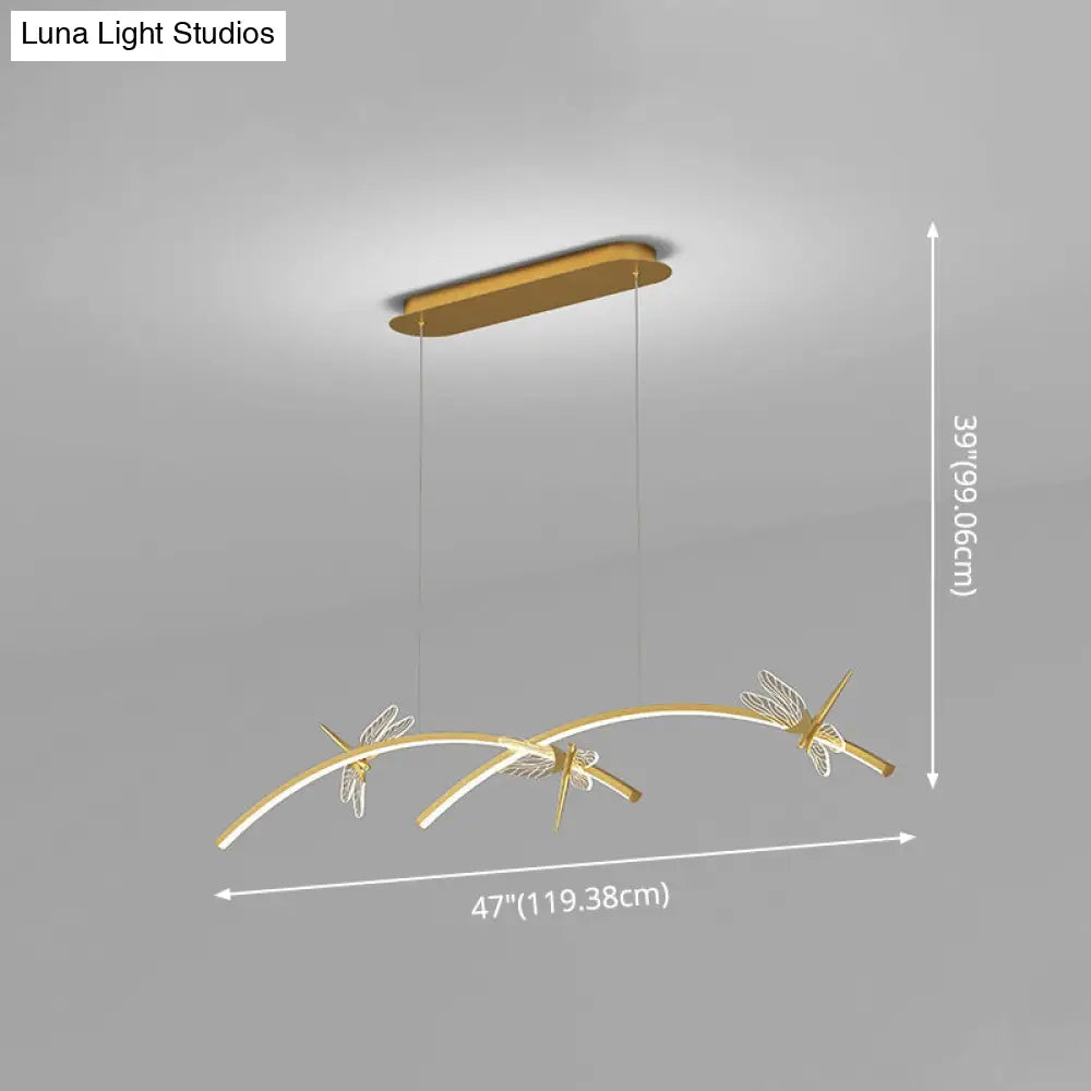 Dragonfly Minimalist Led Pendant Light For Restaurant Ceilings