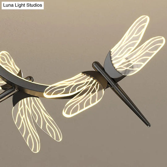 Dragonfly Minimalist Led Pendant Light For Restaurant Ceilings