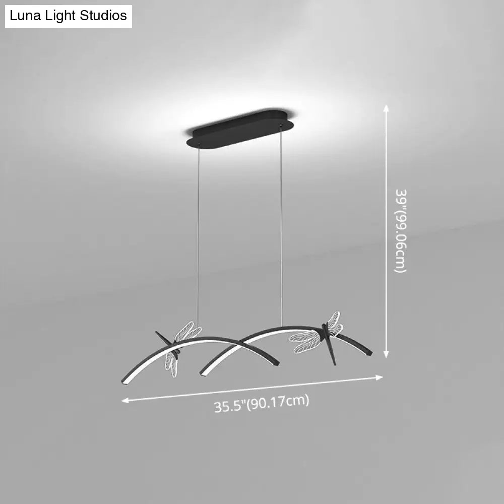 Dragonfly Minimalist Led Pendant Light For Restaurant Ceilings