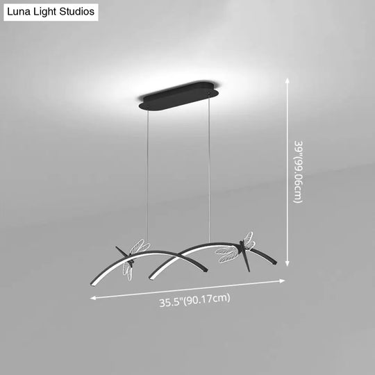 Dragonfly Minimalist Led Pendant Light For Restaurant Ceilings