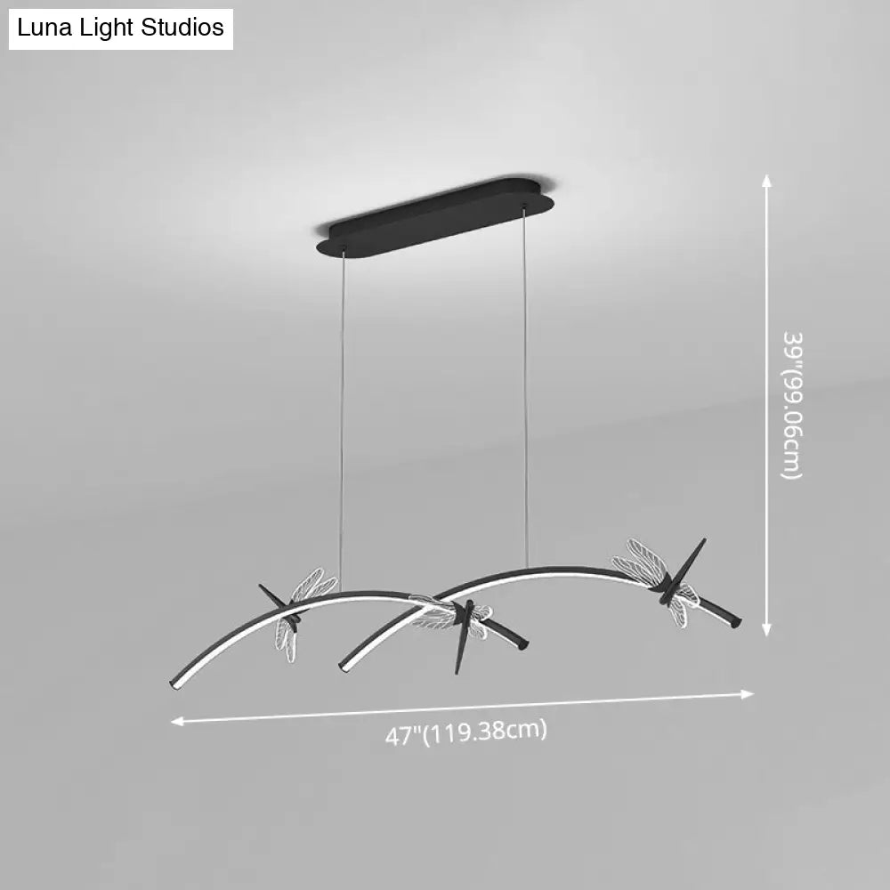 Dragonfly Minimalist Led Pendant Light For Restaurant Ceilings