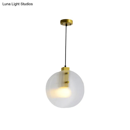 Dual Disc Hanging Light: White Textured Glass Postmodern Pendant Lamp