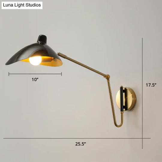 Duckbill Reading Light Metal Sconce - Adjustable Joint Perfect For Single Bedroom