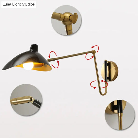 Duckbill Reading Light Metal Sconce - Adjustable Joint Perfect For Single Bedroom