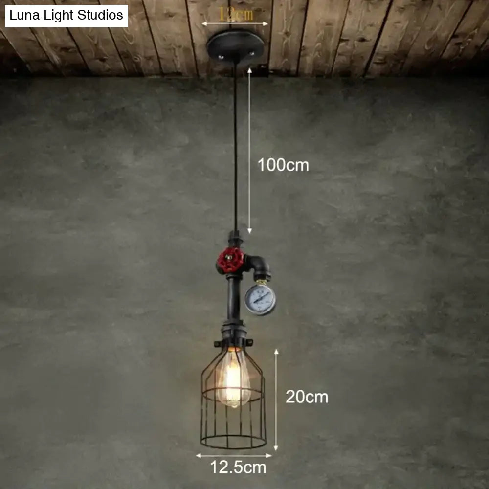 E26/E27 Retro Loft Style Pendant Lamp Water Pipe Industrial Vintage Fixtures Bar Dinning Room Living