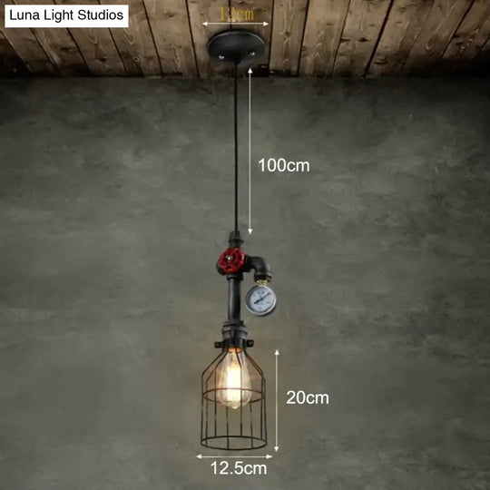 E26/E27 Retro Loft Style Pendant Lamp Water Pipe Industrial Vintage Fixtures Bar Dinning Room Living