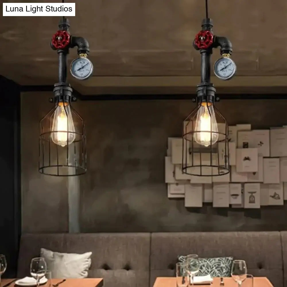 E26/E27 Retro Loft Style Pendant Lamp Water Pipe Industrial Vintage Fixtures Bar Dinning Room Living