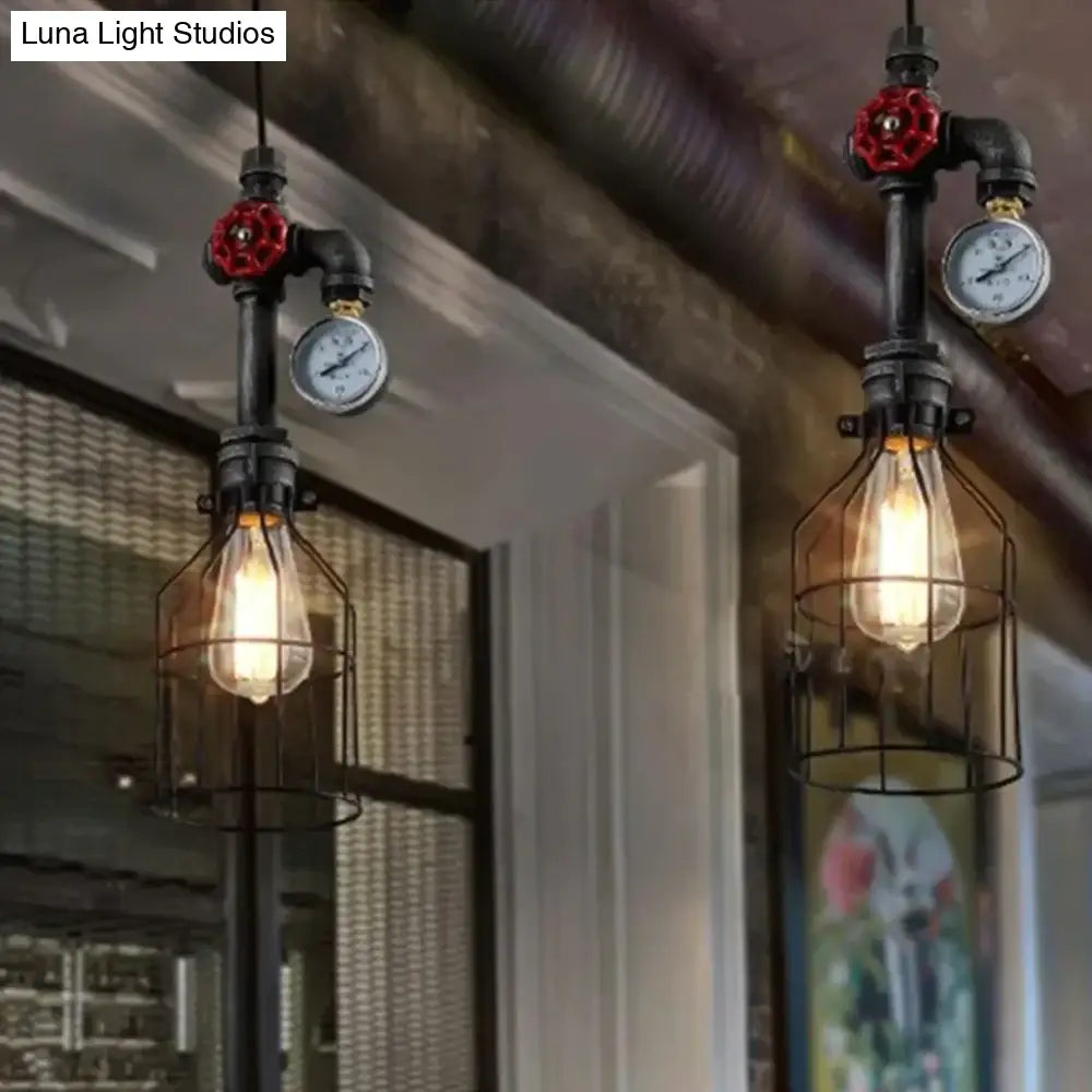 E26/E27 Retro Loft Style Pendant Lamp Water Pipe Industrial Vintage Fixtures Bar Dinning Room Living