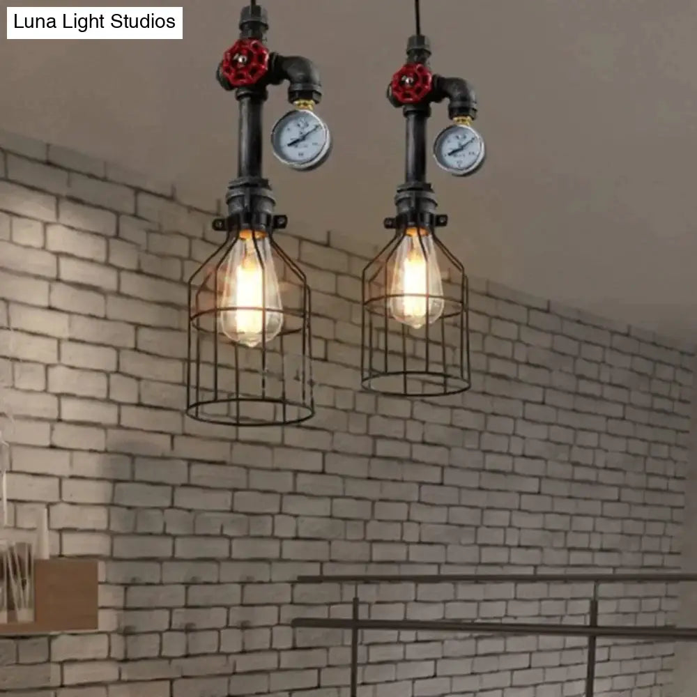 E26/E27 Retro Loft Style Pendant Lamp Water Pipe Industrial Vintage Fixtures Bar Dinning Room Living