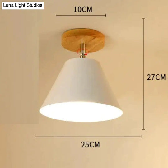 E27 Iron 5W Ceiling Lamp Shade Light Covers And Shades Triangle Metal Lampshades 180 Degree Turn