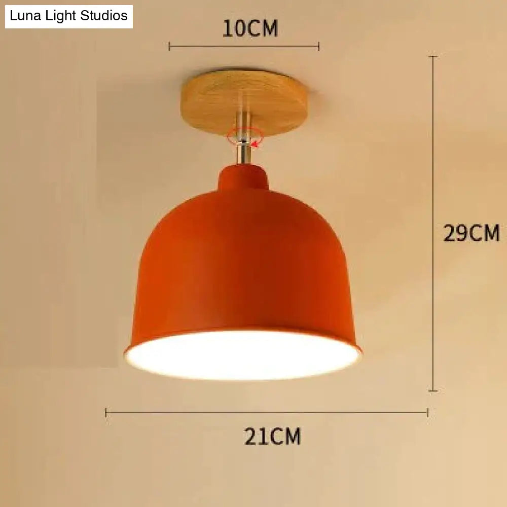 E27 Iron 5W Ceiling Lamp Shade Light Covers And Shades Triangle Metal Lampshades 180 Degree Turn