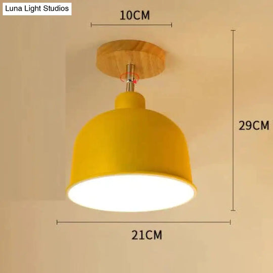 E27 Iron 5W Ceiling Lamp Shade Light Covers And Shades Triangle Metal Lampshades 180 Degree Turn