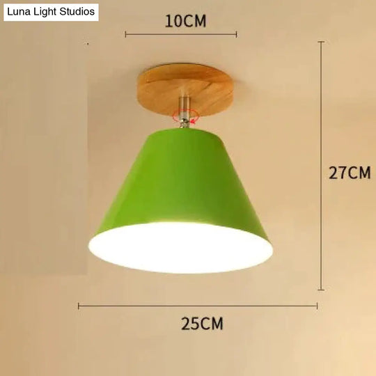 E27 Iron 5W Ceiling Lamp Shade Light Covers And Shades Triangle Metal Lampshades 180 Degree Turn